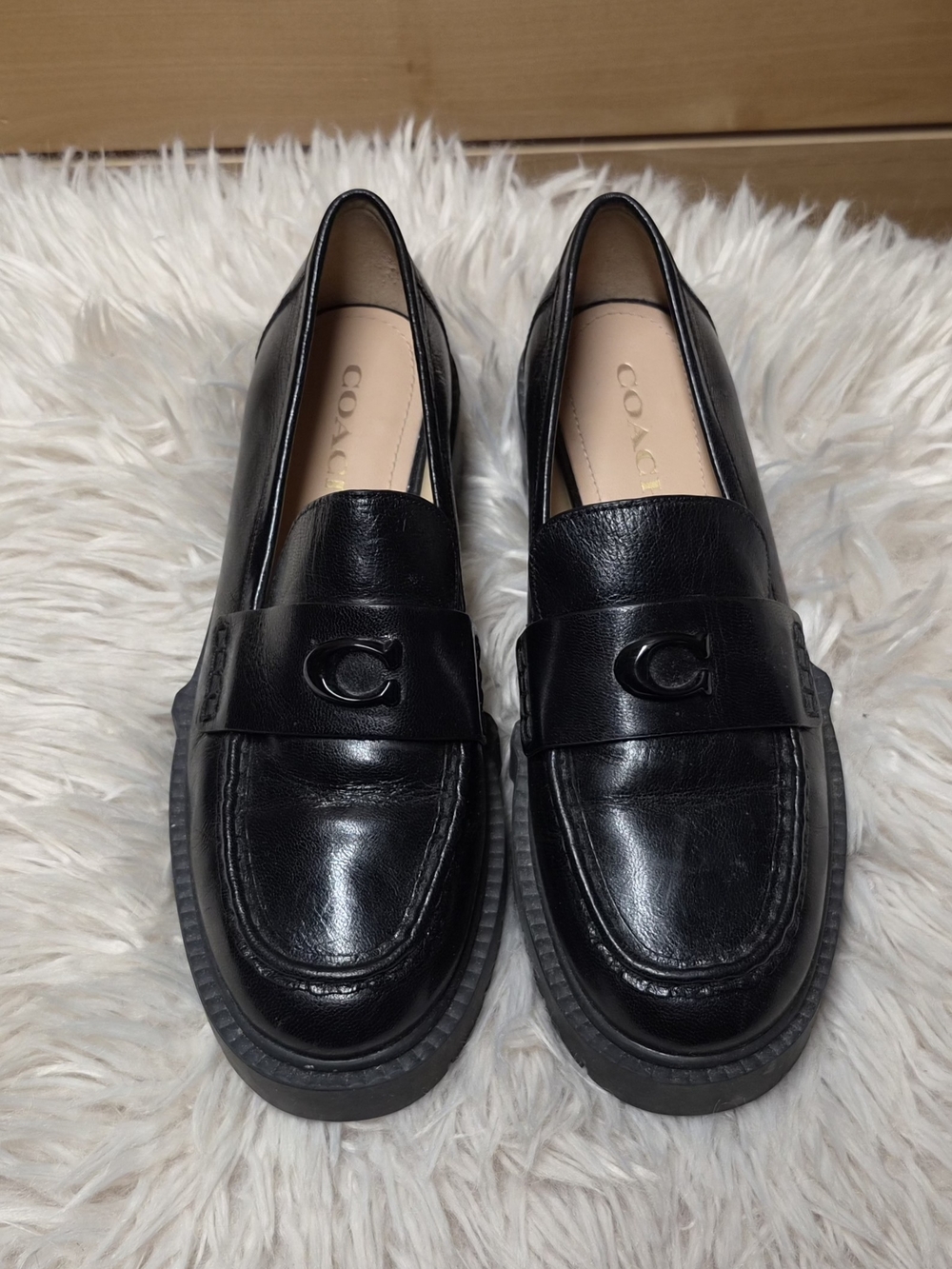 COACH Leah Platform Loafers Size 8.5 - Picture 9 of 11